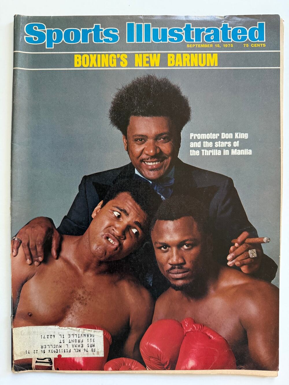 1975 Sports Illustrated Muhammad Ali Magazine Greatest, Don King, Joe Frazier